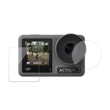 Sticla securizata lentile si ecran compatibila cu DJI Action 3 de la Telesin OA-FLM-005