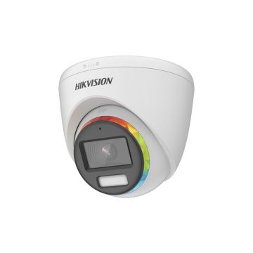 Camera supraveghere Dome Hikvision ColorVu DS-2CE72DF8T-FSLN, 2 MP, lumina alba 40 m, 2.8 mm, microfon