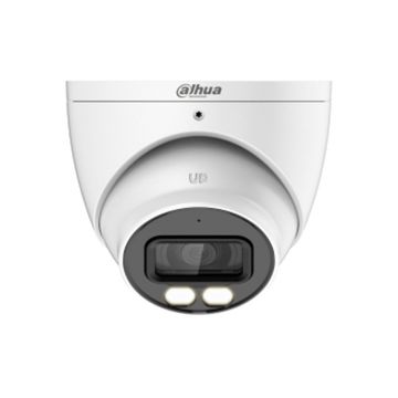 Camera supraveghere exterior cu iluminare duala Dahua HAC-HDW1509T-IL-A-0280B-S2, 5 MP, IR 40 m, lumina alba 40 m, 3.6 mm, microfon