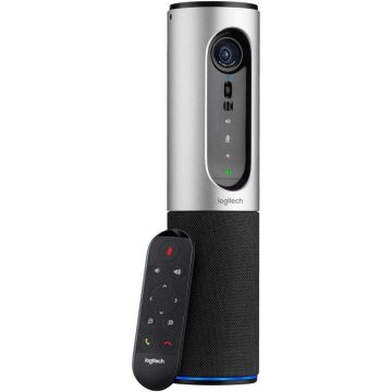 Camera videoconferinta Logitech ConferenceCam Connect, Full HD, Bluetooth, NFC, Argintiu