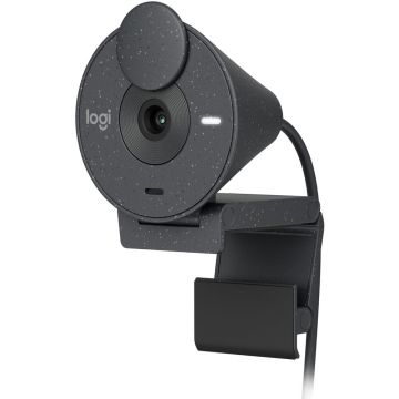 Camera web Logitech Brio 300, HD 1080p, 30 fps, Auto light correction, USB Type-C, Graphite