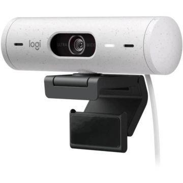 Camera web Logitech Brio 500, Full HD, Light correction, Auto-framing, Show Mode, USB Type-C, Alb
