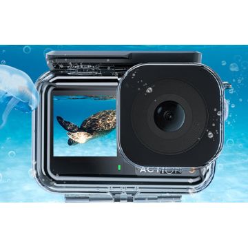 Carcasa rezistenta la apa pentru camera video sport DJI Osmo Action 3 de la Telesin OA-WTP-003, 45 m adancime