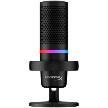 Microfon HyperX DuoCast, USB, Iluminare RGB, Negru