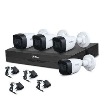 Sistem supraveghere exterior basic Dahua WizSense DH-B4EXT30-2MP, 4 camere, 2 MP, IR 30 m, 2.8 mm Sistem supraveghere exterior basic Dahua WizSense DH-B4EXT30-2MP, 4 camere, 2 MP, IR 30 m, 2.8 mm