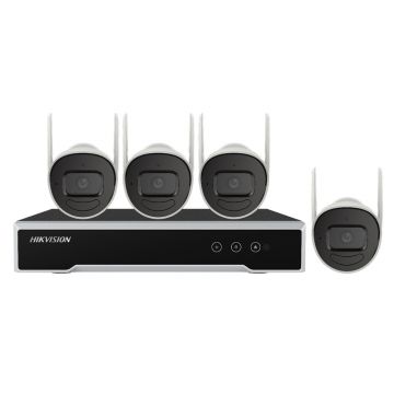 Sistem supraveghere IP WiFi exterior Hikvision NK42W0H(D), 4 camere, 2 MP, IR 30 m