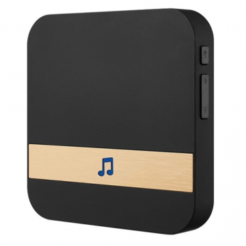 Sonerie Inteligentă Receptor de interior pentru Interfon Video WiFi, Atentionare sonora, 52 de melodii diferite, 4 nivele Volum, Negru